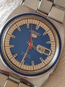 1971 Rare Vintage SEIKO 6119-8450-8490 Blue Dial Working All Original - Picture 1 of 7