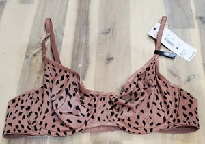 DKNY Table Top Micro Unlined Demi Bra Leopard 36B - Picture 1 of 5