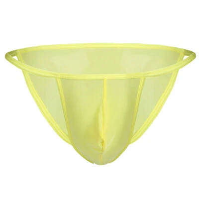 Roupa íntima masculina Sexys metal O-Ring bolsa aberta lingerie fio dental calcinha - Imagem 1 de 3