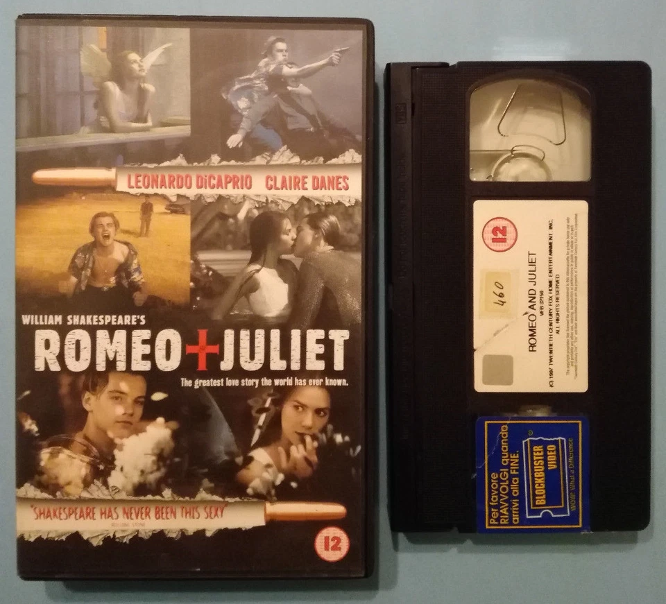 Vhs Romeo+Juliet Film Eng Drammatico Leonardo di Caprio Videocassetta Nolo (V97) - Immagine 1 di 1