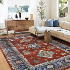 Zacoo Washable Area Rugs 9x12 Rug Rugs for Living Room Bedroom Decor Oriental... - Picture 1 of 7
