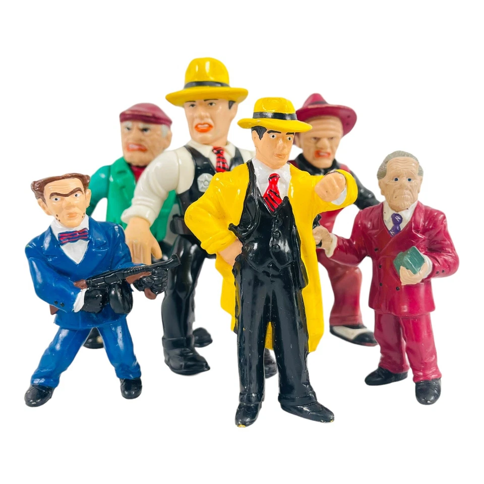 Lote de 6 figuras de acción sueltas Dick Tracy Disney Playmates Flattop Pruneface años 90 Foto 1 de 4