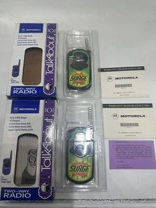 Set of 2 Motorola Talkabout 101 Two-way Radios RARE SURGE PRIZE- MISSING ANTENNA - Picture 1 of 18
