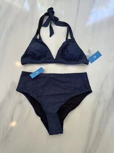 Cupshe High Waist Metallic Swim Suit - Picture 1 of 2