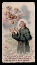ANTICO Santino Holy Card - SANT'ANTONIO DI PADOVA CM 7x12,5