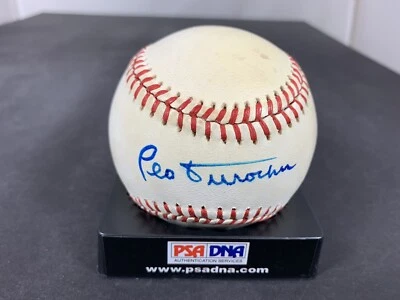 Leo Durocher, Ernie Banks, & Dock Doc Ellis Autograph Baseball PSA /DNA GRADE 8  - Image 1 of 4