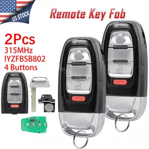 2 For 2013 2014 2015 2016 Audi A6 A7 A8 4 Button Prox Remote Control Car Key Fob - Bild 1 von 9