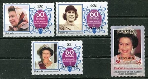 ST VINCENT GREN. - UNION 1986 QUEEN ELIZABETH 60TH ANNIV. Sc 213-216 SPECIMEN - Picture 1 of 1