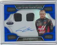 2018 CERTIFIED SIGNATURES BLUE COLE CUSTER HAAS RU FS TIRE AUTO CARD#CSS-CC /49
