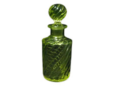 Baccarat Perfume Bottle Large Size Green Color Made in 1930's Vintage Antique