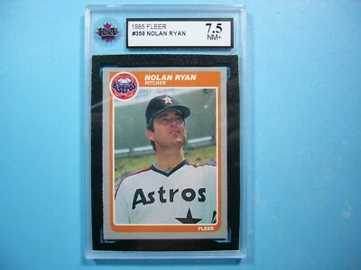 1985 FLEER MLB BASEBALL CARD #359 NOLAN RYAN KSA 7.5 NM+ SHARP+ '85 FLEER - Image 1 of 2
