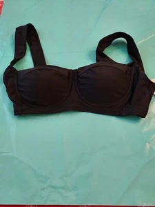 Time and Tru Swimsuit Bikini Top Women's Sz M 8-10 Black - Picture 1 of 4