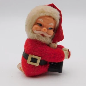 Vintage Santa Claus Clip-on Christmas Tree Hugger Ornament Pincher Hands Korea - Picture 1 of 6