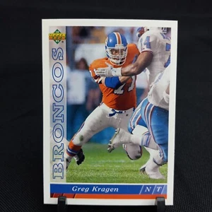 Tarjeta de fútbol americano 1993 Upper Deck #176 Greg Kragen Denver Broncos (1B5) - Imagen 1 de 3