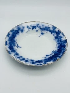 Burgess & Leigh Vermont Blue Flow Rimmed Shallow Bowl - Picture 1 of 9