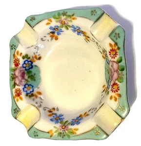 Ashtray Lenwile Ardalt Occupied Japan 6108 3” Handpainted MCM Floral Gift - Picture 1 of 4
