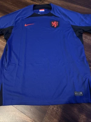 Новый Nike мужской Нидерланды KNVB футбол Dri-Fit Джерси Sz большой синий - Изображение 1 из 4