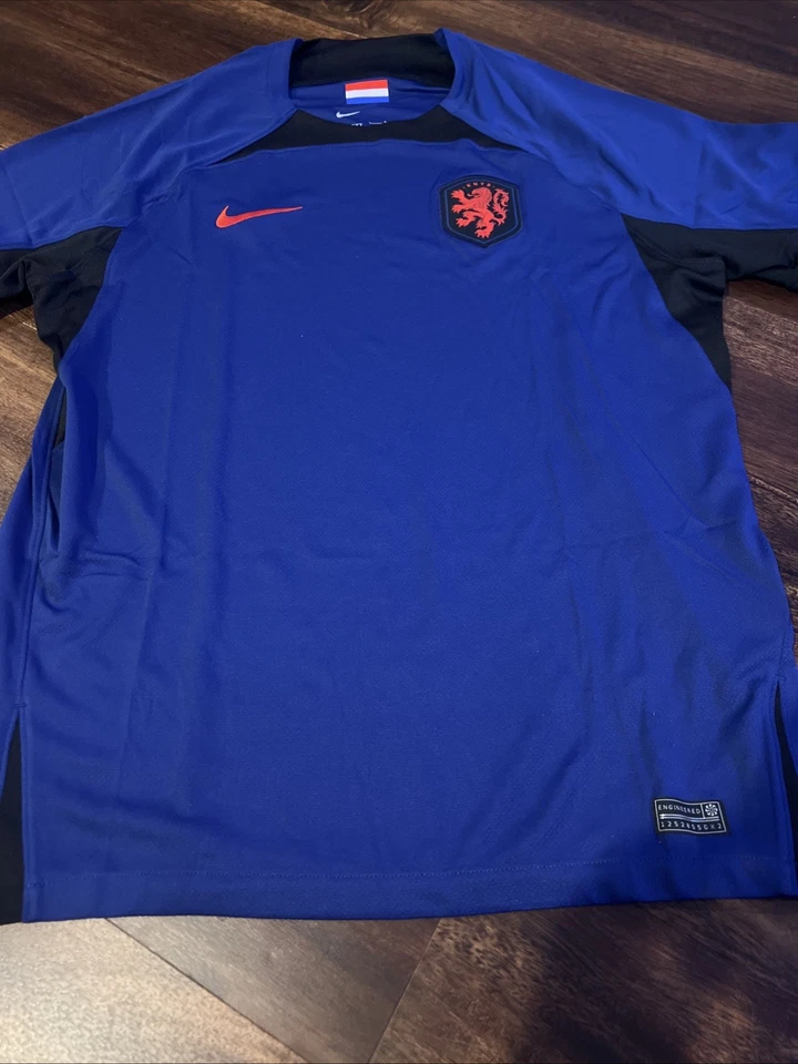 Новый Nike мужской Нидерланды KNVB футбол Dri-Fit Джерси Sz средний синий - Изображение 1 из 4