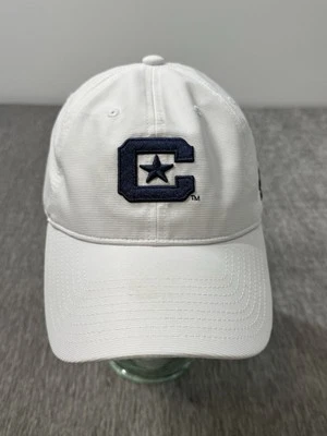 Gorra con correa trasera The Citadel Bulldogs blanca azul golf militar academia Adidas Foto 1 de 4