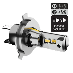 LAMPADA MOTO BI-LED H4 H19 12/24V 1:1 EASYPro PLUG & PLAY CANBUS FUZION - Picture 1 of 11
