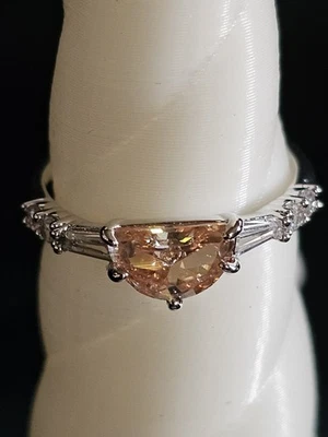 Ring Bomb Party OG Ring  RBP5538 "Cosmic Dreams" Rhodium/Smokey Topaz & Cubic... - Image 1 of 4