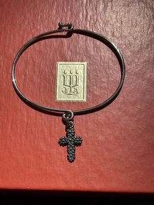 James Avery Retired Flower Cross Dangle Bracelet Sz Small - Picture 1 of 7