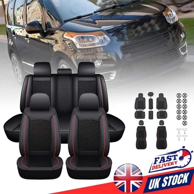 Leather Full Car 5-Seats Seat Covers Protectors For Citroen C3 C4 C5 Picasso #F - Image 1 of 4