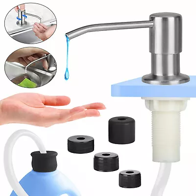 47''Sink Soap Dispenser Kitchen Stainless Steel Hand Liquid Pump Bottle Tube Kit - Image 1 of 4