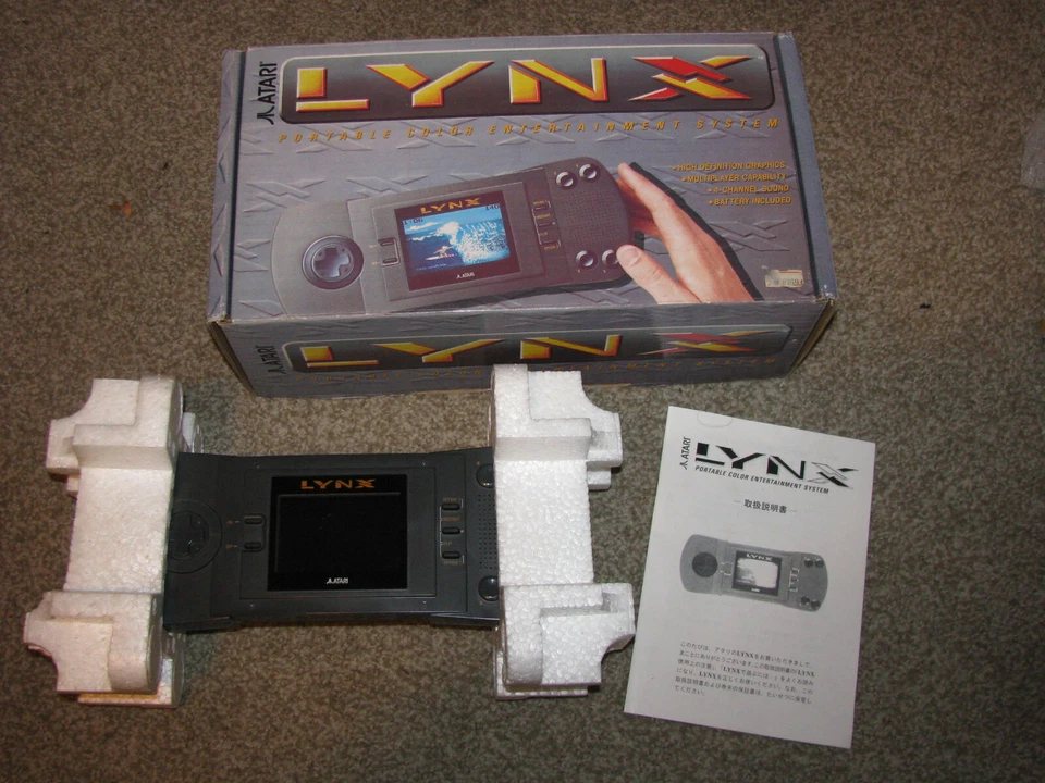 Atari Lynx I PAG-0200 Console RARE JAPAN Version Boxed JAPANESE MANUAL US Seller - Image 1 of 4
