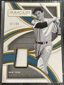 2022 Immaculate Collection Moose Skowron GAME WORN/USED Jersey 07/99 Yankees