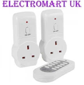 2 WAY WIRELESS REMOTE CONTROL PLUG IN SOCKETS MAINS 13A ENERGY SAVING - Picture 1 of 1