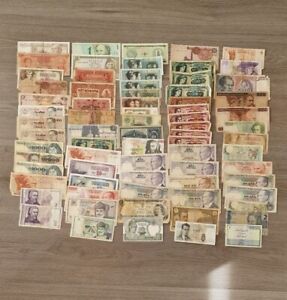 Konvolut 73 Geldscheine aus alle Welt , Banknoten , Geldscheine , Papiergeld 