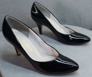 Vintage Capezio Black Patent Heel 3” Percent Leather Women 7.5 2A + Box USA Made - Picture 1 of 18