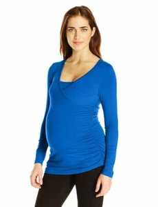 Top trasero acanalado envolvente de maternidad y enfermería Maternal America XS (2) ENVÍO RÁPIDO NUEVO CON ETIQUETAS  - Imagen 1 de 3