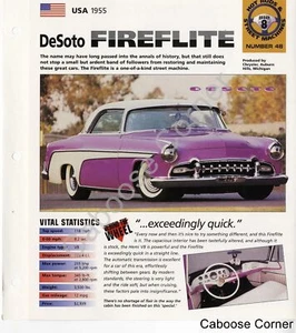 DeSoto Fireflite IMP Hot Cars Brochure Specs USA 1955 Group 8, No 48 - Picture 1 of 3