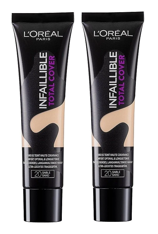 2x 35g L'Oreal Loreal Paris Foundation Infaillible Total Cover Make-up  - Bild 1 von 1