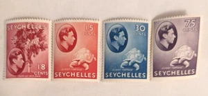 Set of 4 Seychelles Africa New Unused  Postage Stamps Vintage MNH Giant Tortoise - Picture 1 of 7