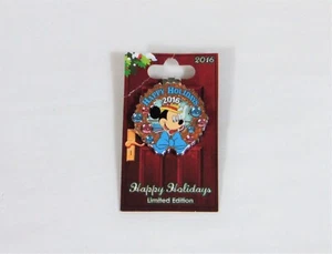 Disney Christmas Holiday Wreaths Resort Boardwalk Mickey 3D Pin LE 1000 NEW RARE - Picture 1 of 2