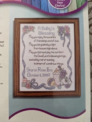 A Baby's Blessing Cross Stitch Chart Janlynn #999-4003 Chart  - Image 1 of 4
