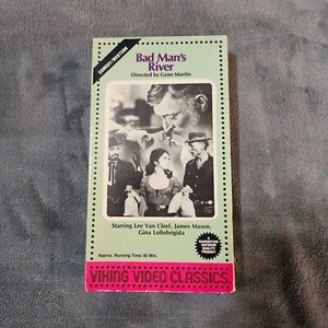 VHS Spaghetti Western BAD MAN'S RIVER with Lee Van Cleef & Gina Lollobrigida - Picture 1 of 3