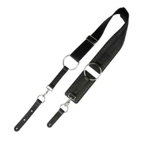 Levy's 3" Baldric Leather Guitar Strap- Black - Picture 1 of 1