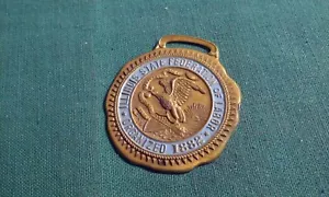 Vintage ILLINOIS State Federation of Labor Badge Medal or Fob Gold-Tone Metal - Picture 1 of 3