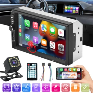 Autoradio Doppio Din 7" Touch Screen Autoradio per Apple Android Auto FM Radio - Foto 1 di 12