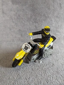 JAKKS Pacific MXS Motocross Bike Rider Toy Yellow White #18 Moto Extreme Sports - Picture 1 of 8
