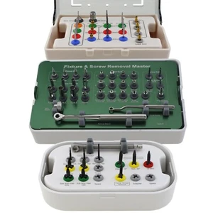 Kit universal de eliminación de implantes dentales accesorio tornillo roto quitar taladro quirúrgico - Imagen 1 de 59