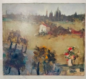 TECNICA MISTA SU TELA 70X80 CON CERTIFICATO - CHEULA ROBERTO - PARCO DEI RAGAZZI - Foto 1 di 4