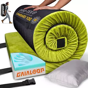 3 Inch Thick Memory Foam Camping Mattress Sleeping Pad Adult Sleepover - Picture 1 of 12