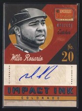 2013 Panini America's Pastime Impact Ink IIWR Wilin Rosario/125 ROCKIES AUTO BX2