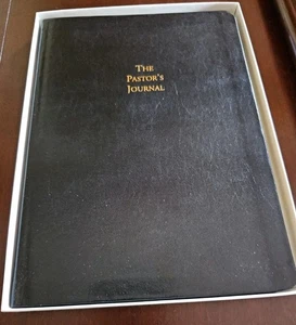The Pastor's Journal Eurobond Leather Ribbon Marker w/ Gold Edges - Imagen 1 de 5