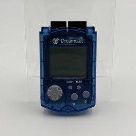 Official Sega Dreamcast Clear Blue VMU HKT-7000 Memory Card